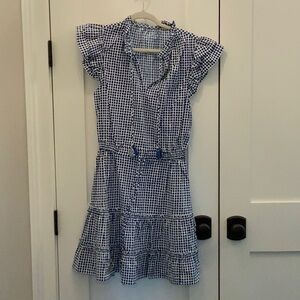 Blue and White Gingham Dress